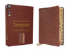 NKJV, Thompson Chain-Reference Bible, Leathersoft, Brown, Red Letter, Thumb Indexed, Comfort Print