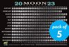 2023 Moon Calendar Card 5 pack : Lunar Phases, Eclipses, and More!