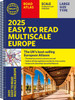 2025 Philip's Easy to Read Multiscale Road Atlas Europe: (A4 Spiral binding)