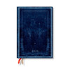 Inkblot (Old Leather Collection) Midi 12-month Horizontal Hardback Dayplanner 2025 (Elastic Band Closure)