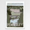 Pemberley Vintage Travel Poster A3 Art Print