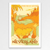Neverland Vintage Travel Poster A3 Art Print