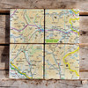 OS Map Ceramic Four Coaster Set - Yorkshire Dales National Park