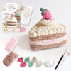 Crochet Cafe Amigurumi Kit Cake Slice: Everything You Need Is Included: 100%-Cotton Yarn, Crochet Hook, Stitch Marker, Tapestry Needle, Fiberfill, Step-by-Step Leaflet, and Exclusive Instruction Videos; Beginner Friendly!