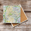 OS Map Ceramic Single Coaster - Dartmoor National Park