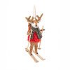 Skiing Reindeer Felt Decoration