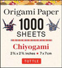 Origami Paper Chiyogami 1,000 sheets 2 3/4 in (7 cm): Tuttle Origami Paper: Double-Sided Origami Sheets Printed with 12 Designs (Instructions for Origami Crane Included)
