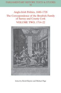 Anglo-Irish Politics, 1680-1728 Anglo-Irish Politics, 1680-1728