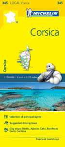 Corse-du-Sud, Haute-Corse - Michelin Local Map 345: Map