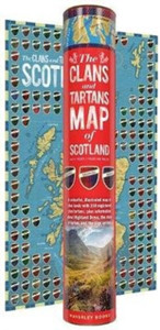 The Clans and Maps of Scotland Map (rolled in a tube): A colourful, illustrated map of clan lands with 150 registered clan tartans, plus information about Highland Dress, the story of tartan, and the clan system. The Clans and Maps of Scotland Map (rolled in a tube): A colourful, illustrated map of clan lands with 150 registered clan tartans, plus information about Highland Dress, the story of tartan, and the clan system.