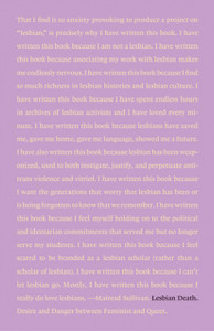Lesbian Death : Desire and Danger between Feminist and Queer Lesbian Death : Desire and Danger between Feminist and Queer