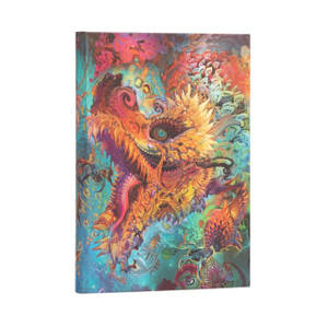 HUMMING DRAGON MIDI UNLINED JOURNAL : Hardcover, 120 gsm, ribbon marker, memento pouch, elastic closure HUMMING DRAGON MIDI UNLINED JOURNAL : Hardcover, 120 gsm, ribbon marker, memento pouch, elastic closure