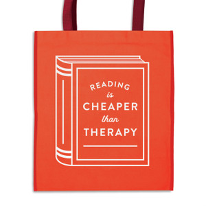 Reading is Cheaper Than Therapy Reusable Shopping Bag Reading is Cheaper Than Therapy Reusable Shopping Bag