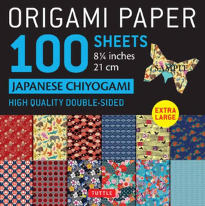 Origami Paper 100 sheets Japanese Chiyogami 8 1/4" (21 cm) : Extra Large Double-Sided Origami Sheets Printed with 12 Different Patterns (Instructions for 5 Projects Included)