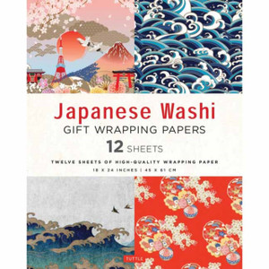 Japanese Washi Gift Wrapping Papers - 12 Sheets : 18 x 24 inch (45 x 61 cm) Wrapping Paper