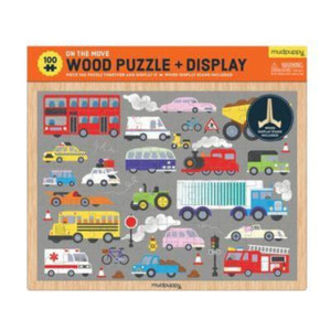 On the Move 100 Piece Wood Puzzle + Display On the Move 100 Piece Wood Puzzle + Display