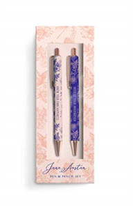 Jane Austen: Floral Pencil and Pen Set Jane Austen: Floral Pencil and Pen Set