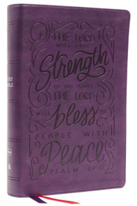 NKJV, Giant Print Center-Column Reference Bible, Verse Art Cover Collection, Leathersoft, Purple, Red Letter, Comfort Print : Holy Bible, New King James Version