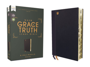 NASB, The Grace and Truth Study Bible, Leathersoft, Navy, Red Letter, 1995 Text, Thumb Indexed, Comfort Print NASB, The Grace and Truth Study Bible, Leathersoft, Navy, Red Letter, 1995 Text, Thumb Indexed, Comfort Print