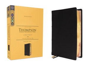 KJV, Thompson Chain-Reference Bible, Large Print, Genuine Leather, Cowhide, Black, Art Gilded Edges, Red Letter, Comfort Print KJV, Thompson Chain-Reference Bible, Large Print, Genuine Leather, Cowhide, Black, Art Gilded Edges, Red Letter, Comfort Print