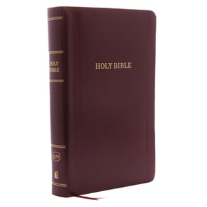 KJV Holy Bible, Personal Size Giant Print Reference Bible, Burgundy Leather-Look, 43,000 Cross References, Red Letter, Comfort Print: King James Version