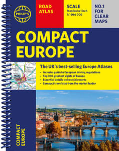 Philip's Compact Atlas Europe : A5 Spiral binding Philip's Compact Atlas Europe : A5 Spiral binding