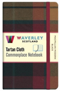 MacMillan Modern Black: : Waverley Genuine Tartan Cloth Commonplace Notebook (9cm x 14cm)