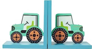 Sass & Belle Green Tractor Bookends