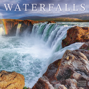 Waterfalls Calendar 2026  Square Scenic Wall Calendar - 16 Month