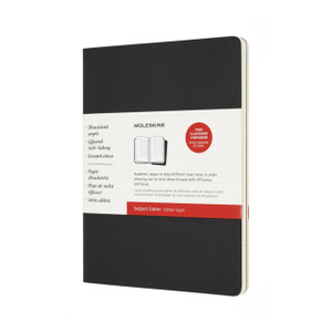 Moleskine Cahier Journals Subject Xl Black Kraft Brown