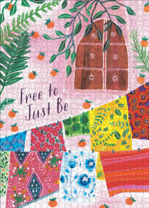 Free To Just Be 1,000-Piece Puzzle: (Flow) For Adults Families Picture Quote Mindfulness Game Gift Jigsaw 26 3/8" X 18 7/8"