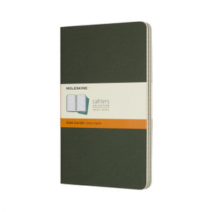 Moleskine Myrtle Green Large Ruled Cahier Journal (Set Of 3) Moleskine Myrtle Green Large Ruled Cahier Journal (Set Of 3)