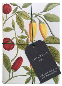Botanical Art Notebook Set: 3 A5 Ruled Notebooks With Stitched Spines Botanical Art Notebook Set: 3 A5 Ruled Notebooks With Stitched Spines