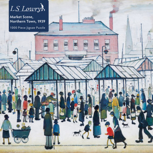 Adult Jigsaw Puzzle L.S. Lowry: Market Scene, Northern Town, 1939: 1000-Piece Jigsaw Puzzles