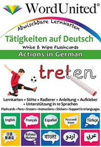 Actions In German: Write & Wipe Flashcards