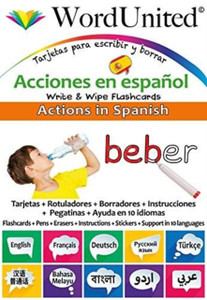 Actions In Spanish: Write & Wipe Flashcards