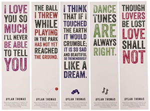 Dylan Thomas Bookmarks - Pack 1 Dylan Thomas Bookmarks - Pack 1