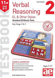 11+ Verbal Reasoning Year 5-7 Gl & Other Styles Testbook 2: Standard 20 Minute Tests