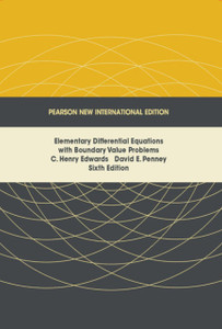 Elementary Differential Equations With Boundary Value Problems: Pearson New International Edition Elementary Differential Equations With Boundary Value Problems: Pearson New International Edition
