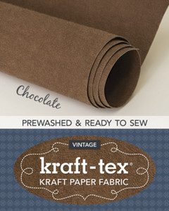 Kraft-Tex (R) Vintage Roll, Chocolate Prewashed: Kraft Paper Fabric Kraft-Tex (R) Vintage Roll, Chocolate Prewashed: Kraft Paper Fabric
