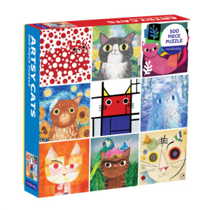 Artsy Cats 500 Piece Family Puzzle Artsy Cats 500 Piece Family Puzzle