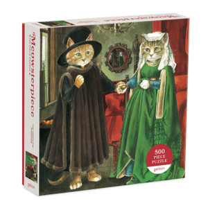The Arnolfini Marriage Meowsterpiece Of Western Art 500 Piece Puzzle