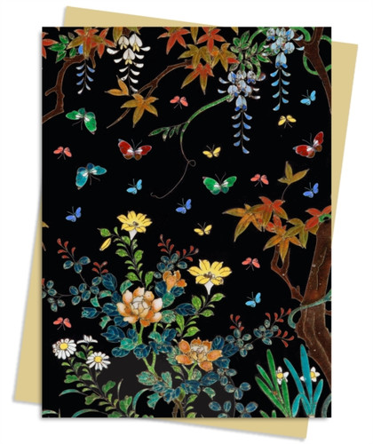 Ashmolean Museum: Cloisonne Casket with Flowers and Butterflies Greeting Card Pack : Pack of 6