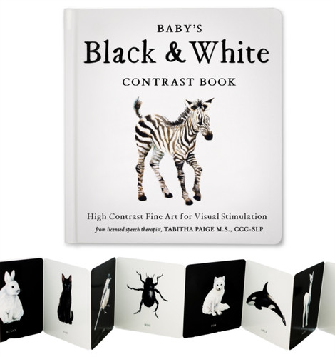 Baby's Black and White Contrast Book: High-Contrast Art for Visual Stimulation at Tummy Time