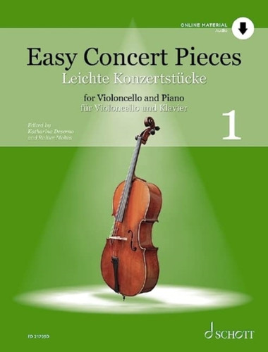 Easy Concert Pieces: Vol. 1. cello and piano.