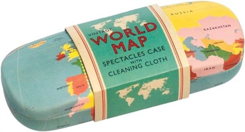 Glasses Case & Cleaning Cloth - World Map