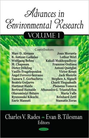Advances in Environmental Research by Charles V Rades (Author)