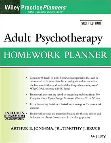 Adult Psychotherapy Homework Planner by Arthur E., Jr. Jongsma (Author)