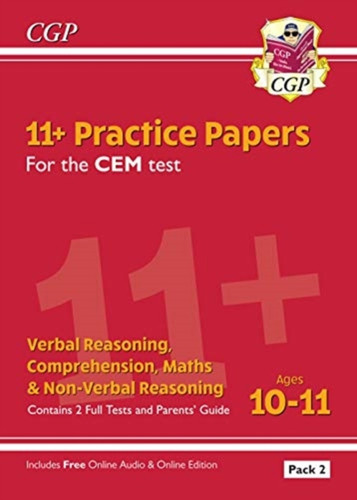 11+ Cem Practice Papers: Ages 10-11 - Pack 2 (With Parents' Guide & Online Edition)