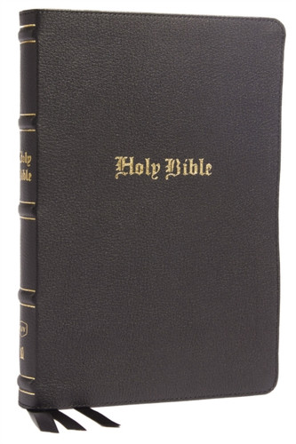 Kjv, Thinline Bible, Large Print, Genuine Leather, Black, Red Letter, Comfort Print: Holy Bible, King James Version